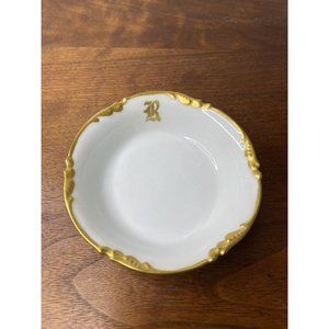 Limoges France White Bowl 5 " Scalloped Gold Trim Porcelain Dishes M. Roth